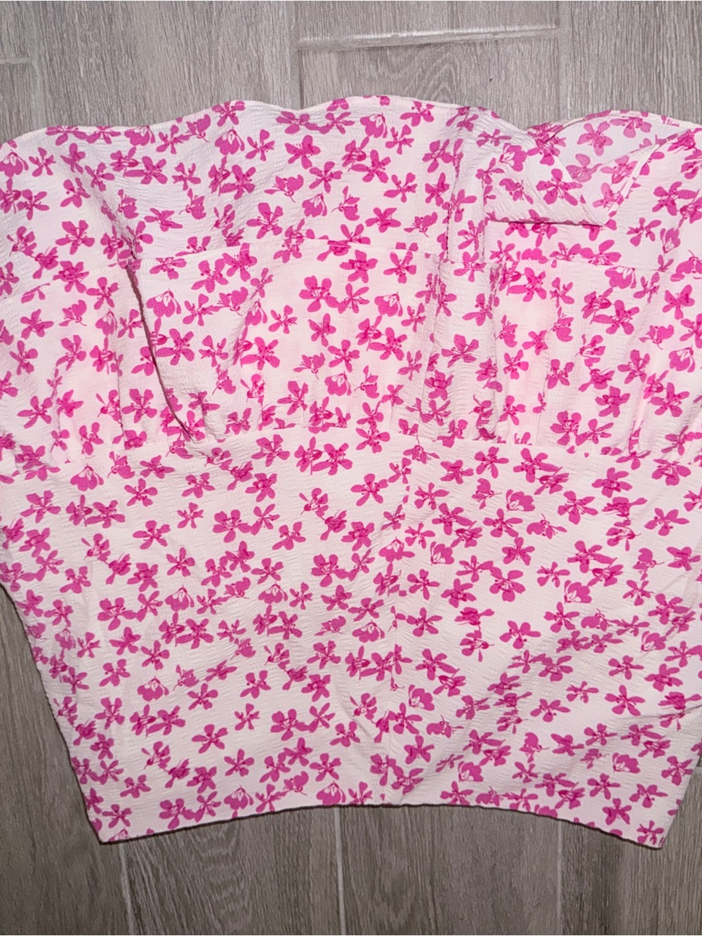 Women’s Pink Floral Strapless Skirt